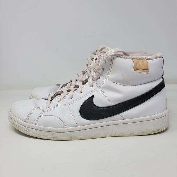 Nike Court Royale 2 Mid White Black Mens 10.5 CQ9179-100 Sneaker - Picture 5 of 11